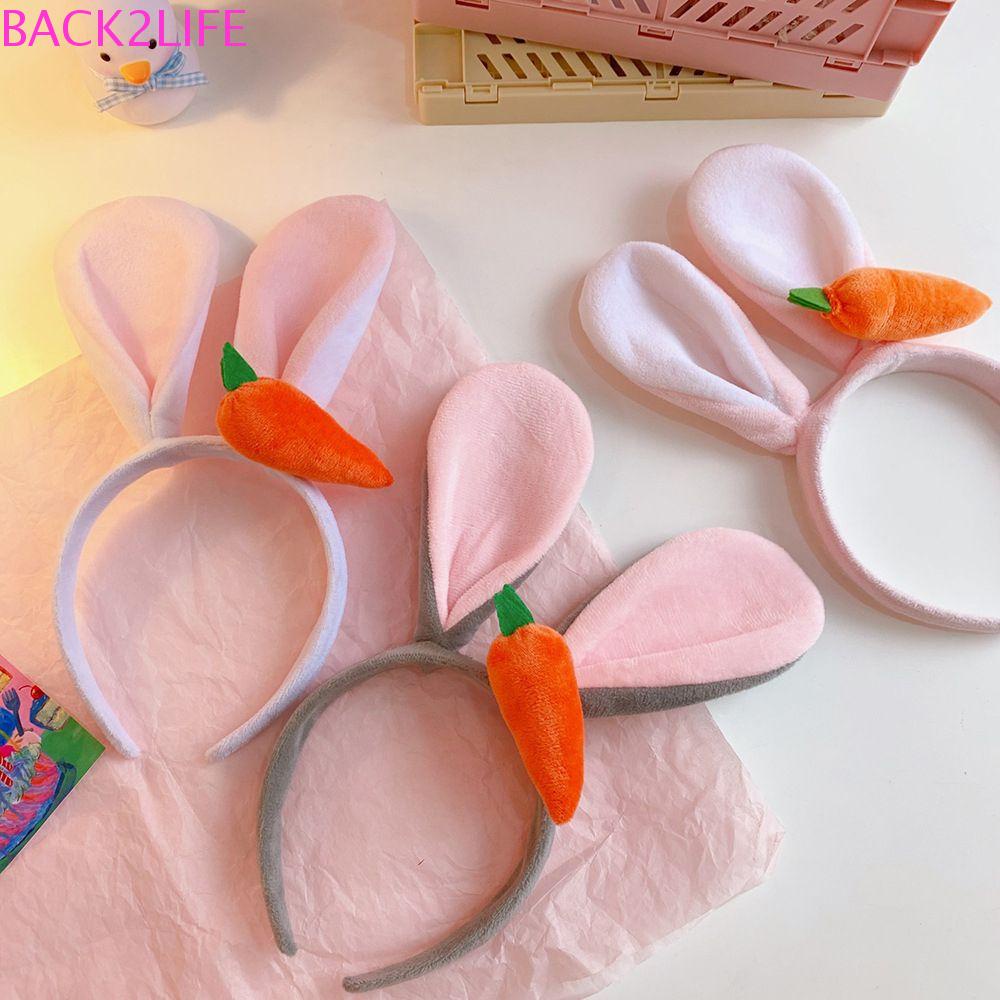 BACK2LIFE Băng Đô Tai Thỏ Lông Xù Đáng Yêu Dành Cho Nữ