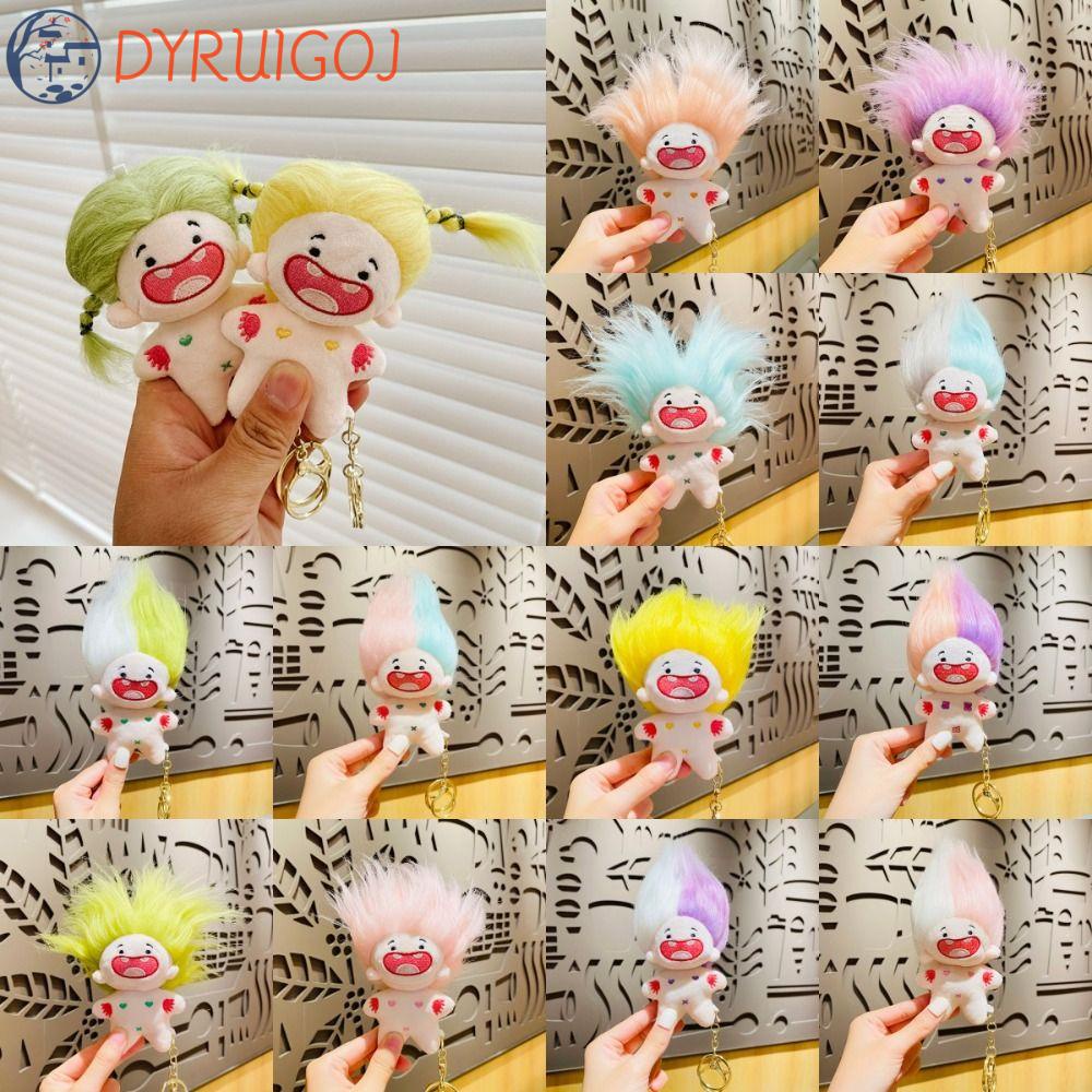 DYRUIDOJ Móc Khóa Búp Bê Nhồi Bông PP cotton Mềm Mại Tạo Kiểu Răng Không Răng DIY