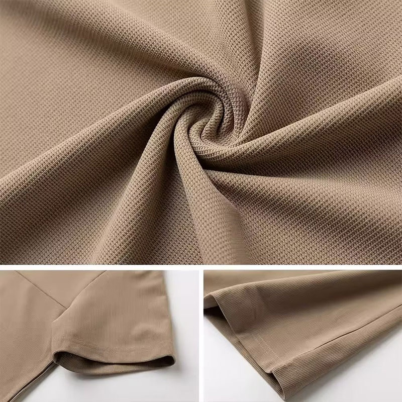 Áo thun polo HANLU ngắn tay phối khóa kéo thời trang dành cho nam