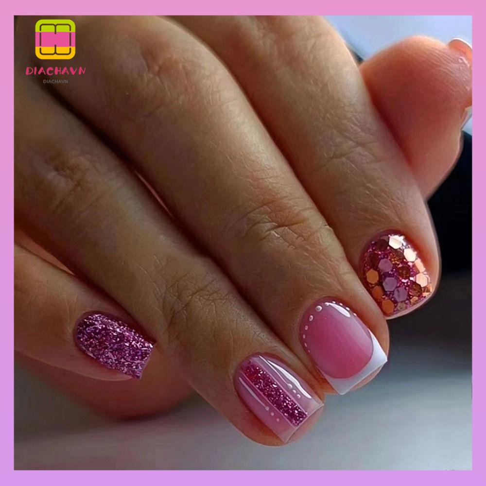 DIACHAVN Bộ Móng Tay Giả DIY Che Phủ Toàn Diện Có Thể Tháo Rời