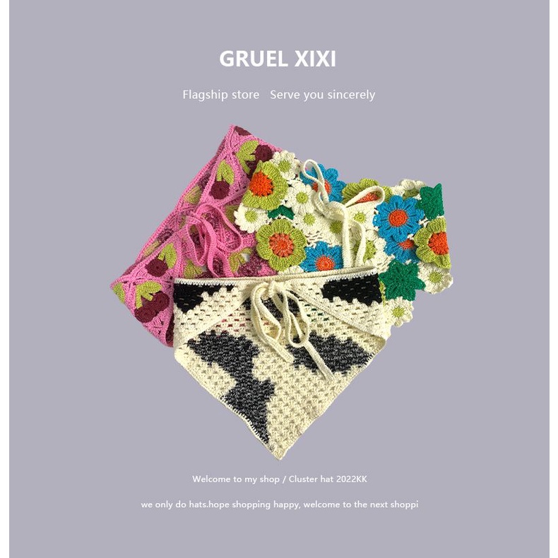 Băng Đô Cài Tóc Tam Giác Đan Tay Phong Cách Ngọt Ngào Dễ Thương Cho Nữ cxbpipi01.vn7.2