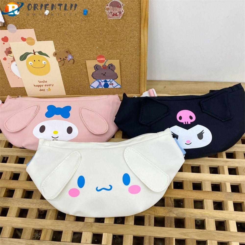 ORIENTLII Túi Đeo Chéo Ngực / Thắt Lưng Họa Tiết Hoạt Hình My Melody Cinnamoroll Kuromi Dễ Thương Cho Học Sinh