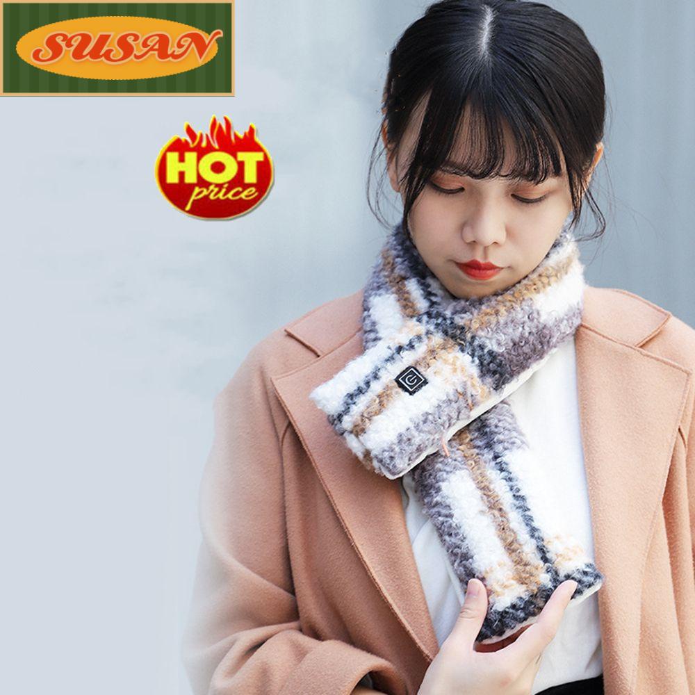 SUSANS Khăn Choàng Cổ Tích Hợp Máy Sưởi Điều Khiển Nhiệt Độ Chạy Điện USB Tiện Dụng