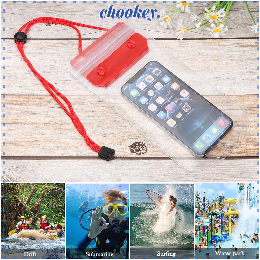 CHOOKEY Túi Đựng Điện Thoại Chống Thấm Nước Bằng PVC Trong Suốt
