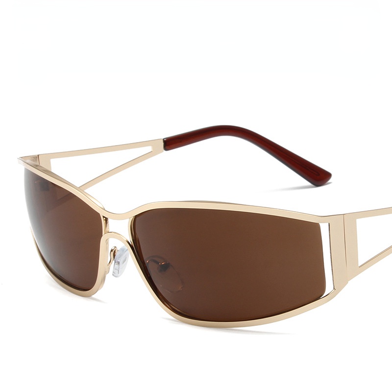 Kính Mát Gọng Vuông Kim Loại Thời Trang Cho Nam Nữ
