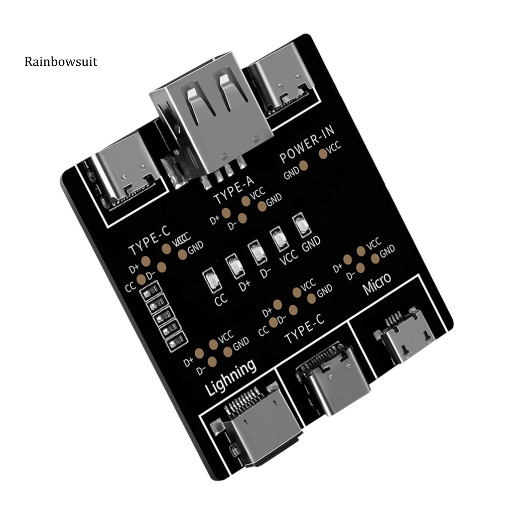 Bảng Mạch Kiểm Tra Cáp Dữ Liệu USB Type-C 8-Pin Cho Android iOS
