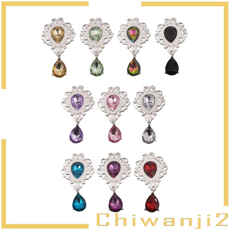 Set 10 Kẹp Tóc Đính Đá Hình Giọt Nước