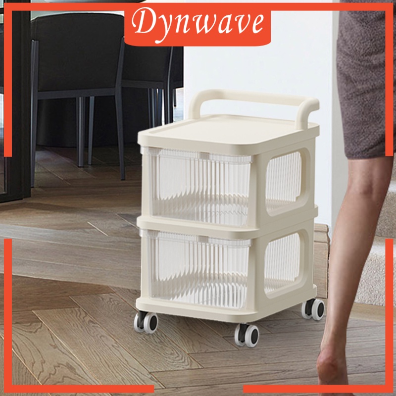 Kệ Để Đồ 2 Ngăn Kéo Có Bánh Xe Lăn Hiện Đại Cho Phòng Ăn / Salon / Nhà