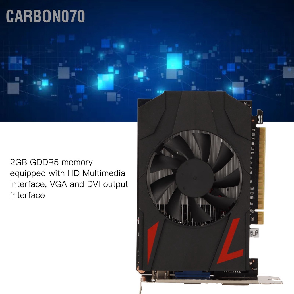 Carbon070 2G Card Đồ Họa Cho GTX650 2GB GDDR5 1250MHz Đồng Hồ Bộ Nhớ PCI Express X16 3.0 Cắm Máy Tính Để Bàn