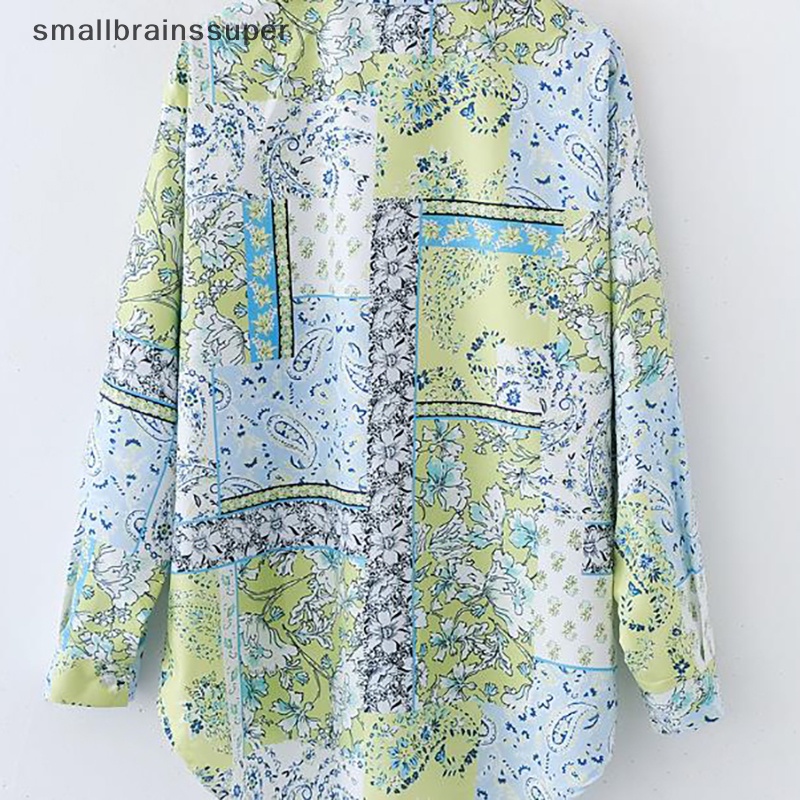Áo Sơ Mi Dài Tay Dáng Rộng In Họa Tiết Hoa Thời Trang Mùa Hè Cho Nữ