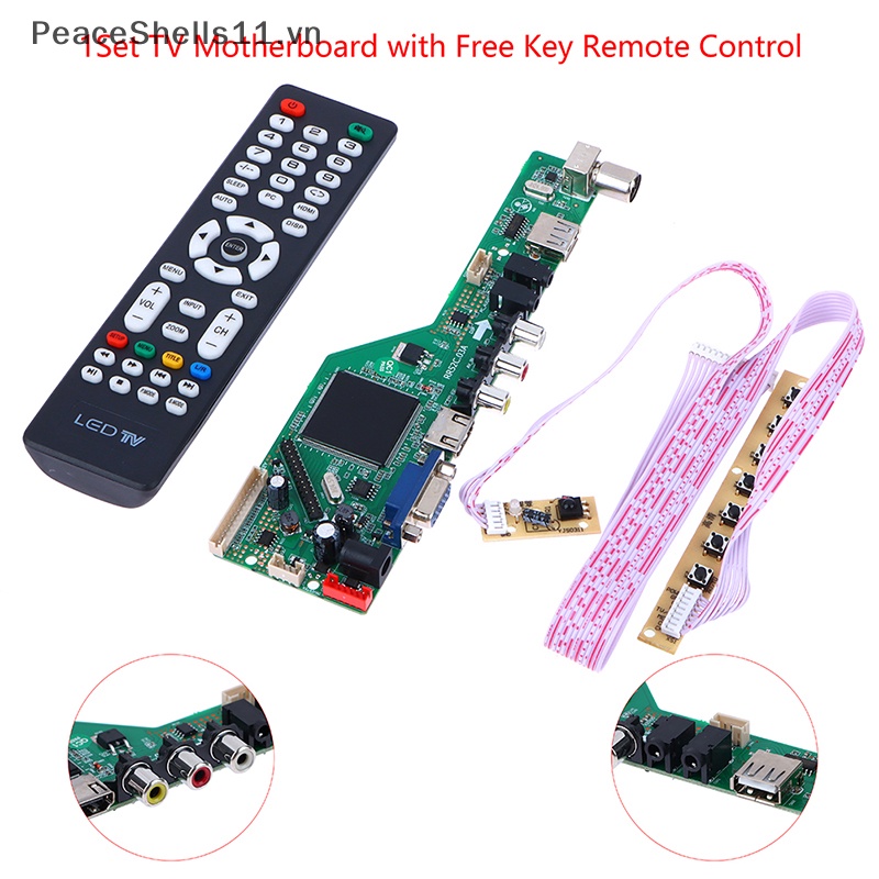 1 Bộ Bo Mạch Chủ LCD RR52C.03A Hỗ Trợ DVB-T DVB-T2 Kèm Remote Điều Khiển