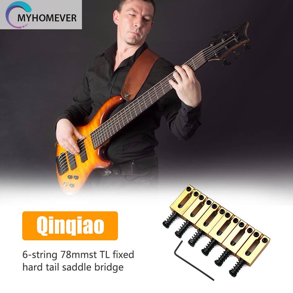 Ngựa Đàn Guitar Điện Bằng Đồng Thau 6 Cái 10.5mm Điều Chỉnh Được
