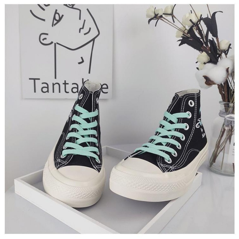 Giày Vải Canvas Cổ Cao Họa Tiết Anime Demon Slayer Tokito Muichiro Cá Tính Cho Nam Và Nữ