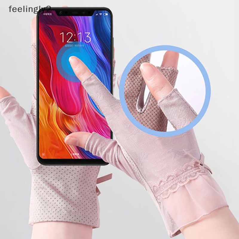 1 Cặp Găng Tay Đèn LED UV Lụa Lạnh Chống Bức Xạ Sấy Khô Sơn Móng Tay