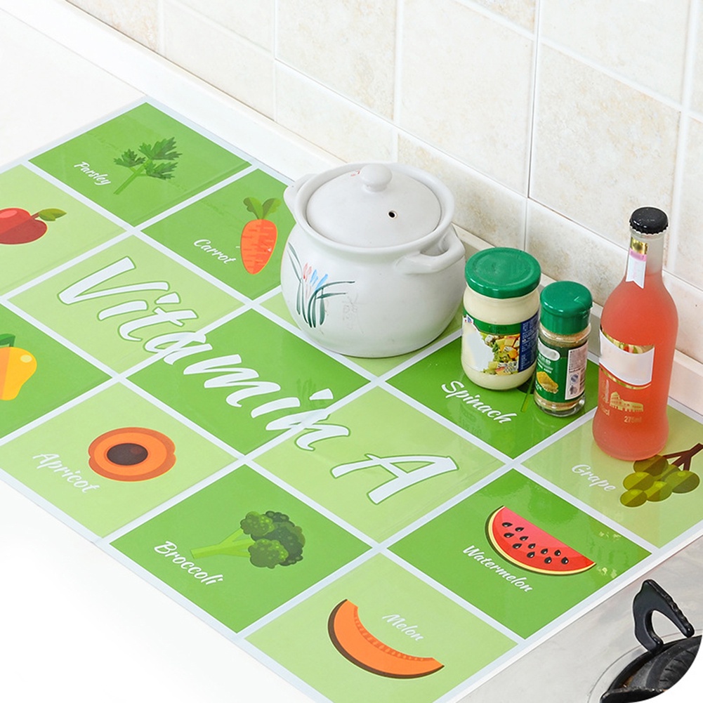 (Bất Ngờ) Hình Dán Tường Động Vật Trái Cây Snacks Chống Thấm Nước Cho Nhà Bếp
