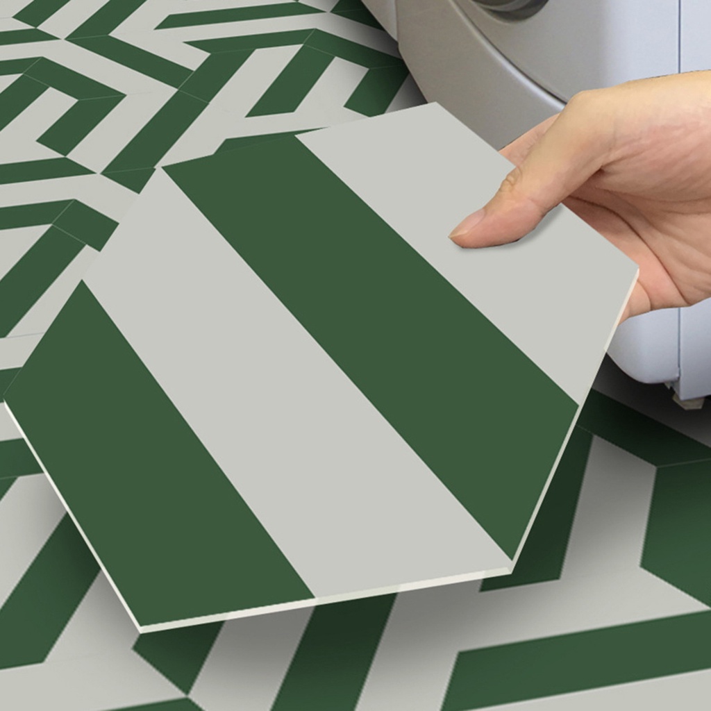 Bộ 5 Miếng Dán Sàn Nhà Họa Tiết Kẻ Sọc / Hình Lục Giác Bằng Xốp Dày Dặn Độc Đáo Trang Trí Nhà Cửa DIY