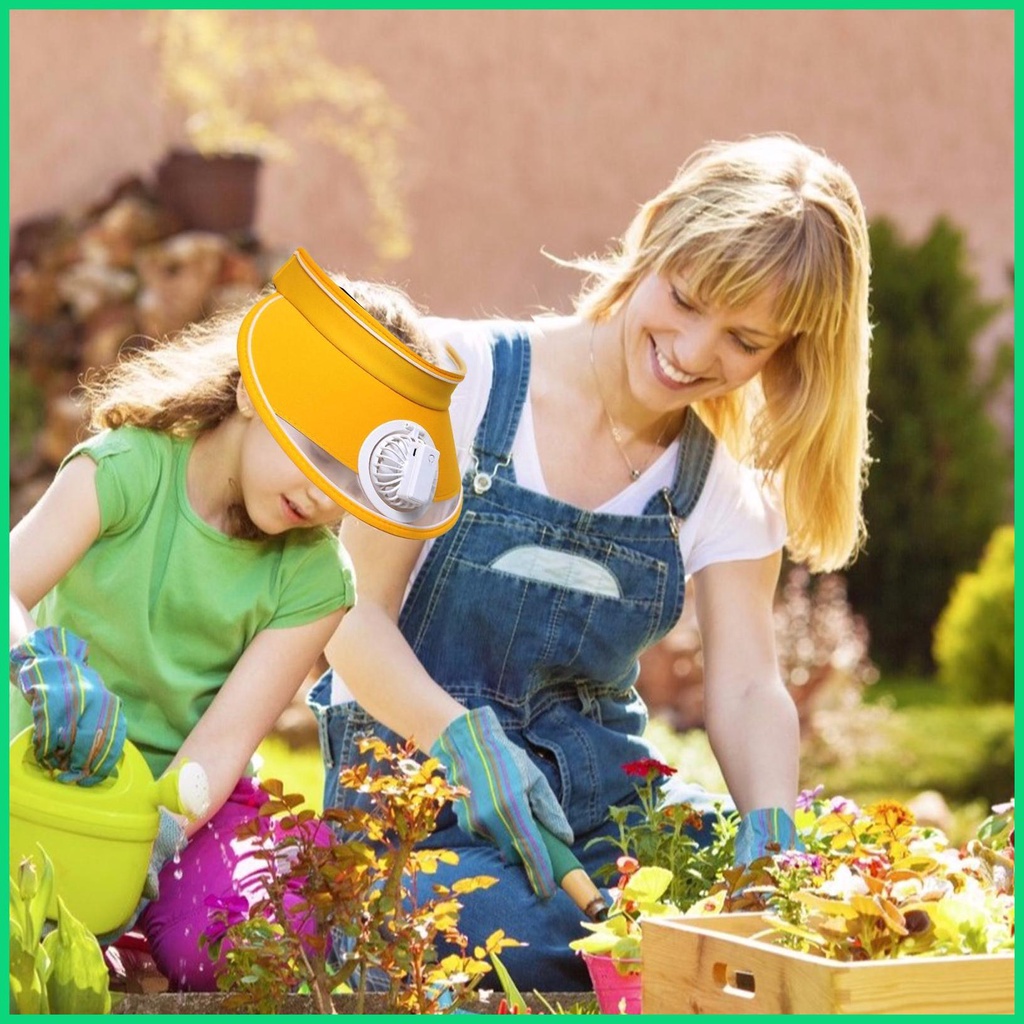 Mũ Lưỡi Trai Có Quạt Làm Mát Mùa Hè Có Thể Sạc Lại Bằng Cổng USB Nhiều Màu Cho Nữ jiwvn Jwvn