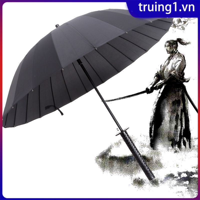 24/16/8 Xương Thanh Kiếm Samurai Ô Chống Gió Chống Nắng Tay Cầm Dài Kích Thước Lớn Giống Ninja Nhật Bản Trời Mưa Dù Thẳng Truing1