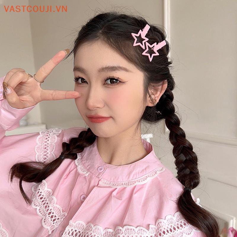 Set 2 Kẹp Tóc Hình Ngôi Sao Phong Cách Vintage Hàn Quốc Cho Nữ