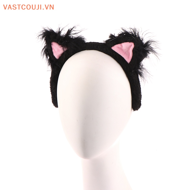 Băng Đô Tai Mèo Nhồi Bông Mềm Mại Hóa Trang Sáng Tạo