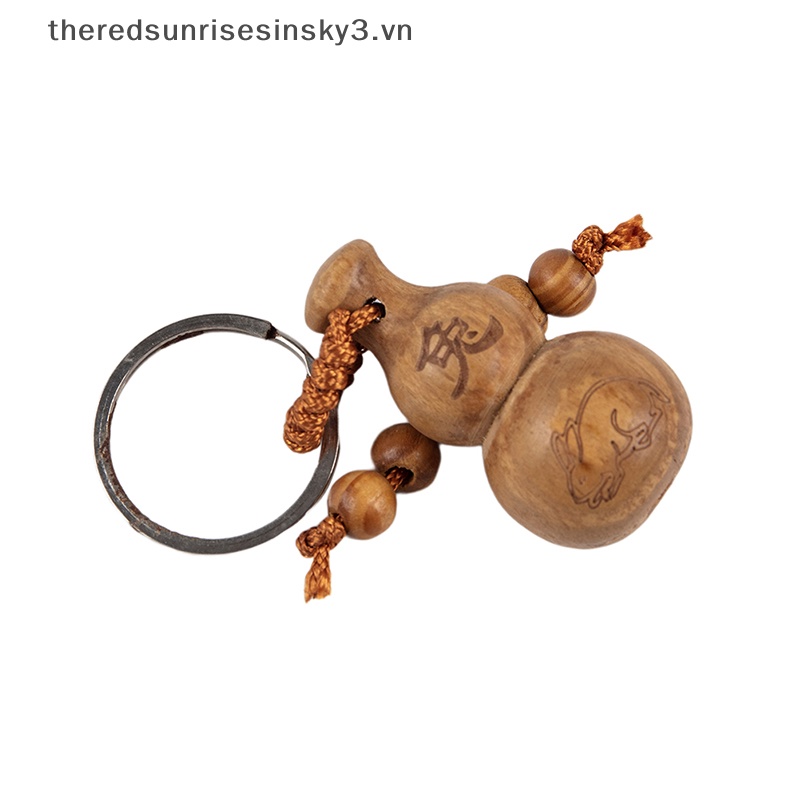 # # Móc Chìa Khóa Bằng Gỗ Đào Quả Bầu Nhỏ Phong Cách Trung Hoa Cổ Điển Thời Trang Trang Trí Nhà Cửa