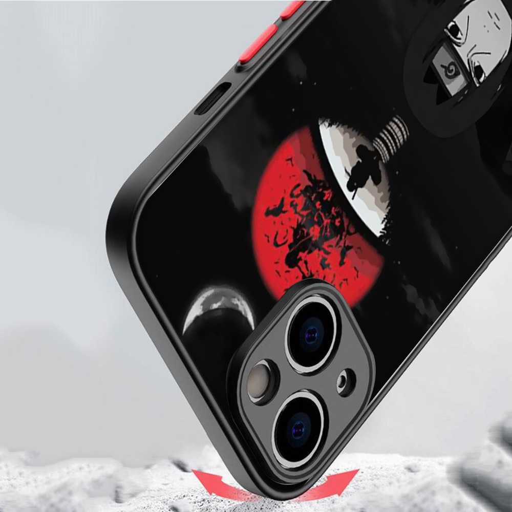 Ốp Điện Thoại Dẻo Họa Tiết Hoạt Hình Naruto Uchiha Obito Cho iPhone SE2 SE3 7 8 Plus XR XS Max 11 Pro Max 353B Đen