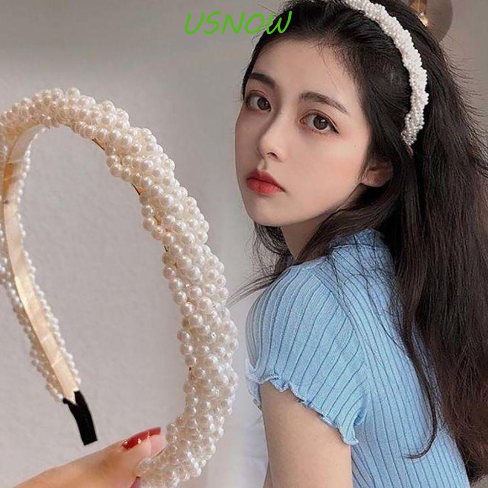 USNOW Cài Tóc Ba Lớp Đính Ngọc Trai Thanh Lịch Cho Cô Dâu