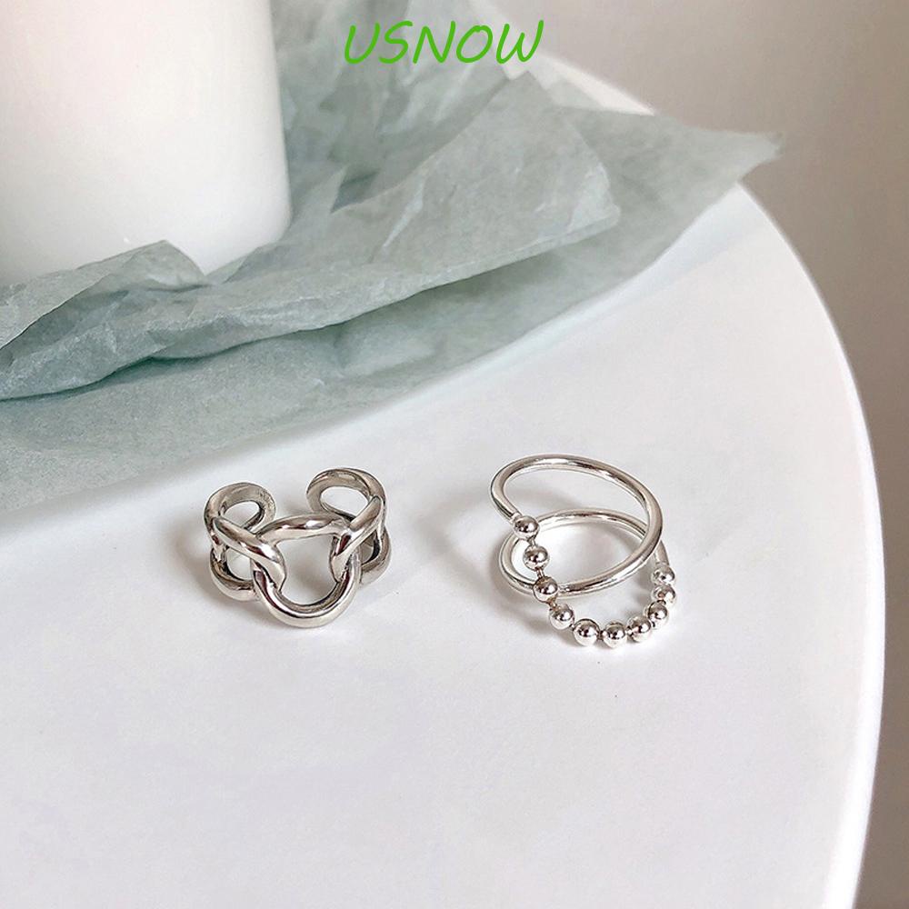 USNOW Nhẫn Hở Nhiều Lớp Thiết Kế Tinh Tế Thời Trang Cho Nữ