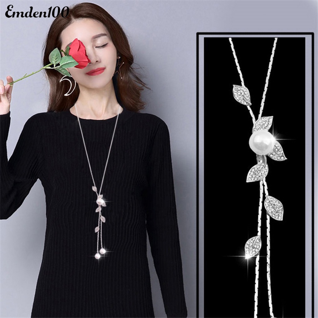 Vòng cổ Đính Ngọc Trai Nhân Tạo Phối Tua Rua Thời Trang Cho Nữ