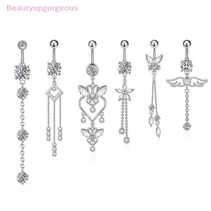 1 Khuyên Rốn Đính Đá Zircon Hình Đôi Cánh