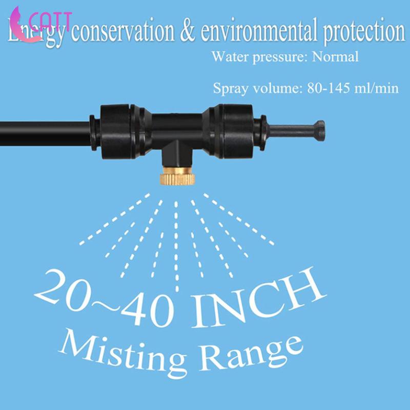 Vòi Phun Sương Làm Mát Ngoài Trời Màu Đen 8M 26FT