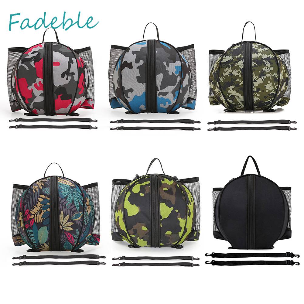 Túi Đựng Bóng Rổ Hình Tròn Bằng Vải Oxford Chống Nước Có Khóa Kéo