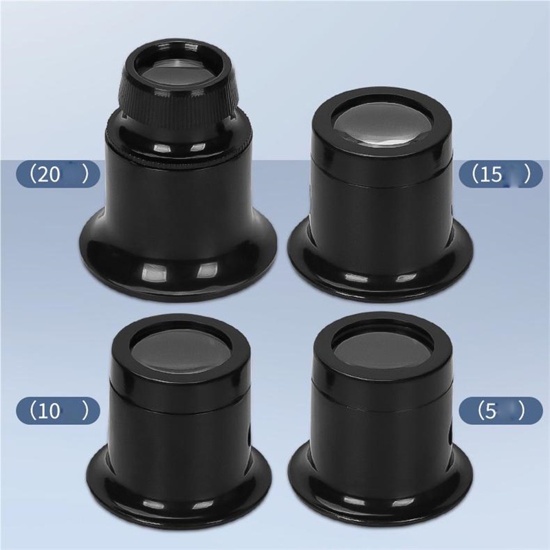 Set 4 Kính Lúp 5X 10X 15X 20X Chuyên Dụng Sửa Chữa Trang Sức