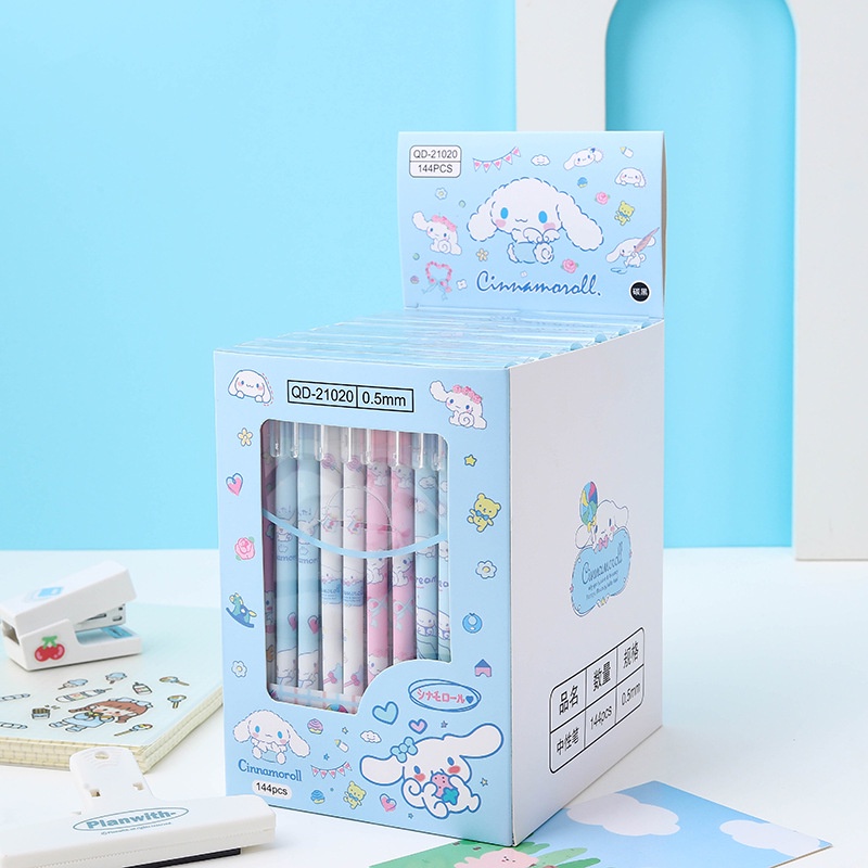 SANRIO Set 12 Bút Bi Kiểu Dáng Hello Kitty Melody Kuromi Cinnamoroll Dễ Thương