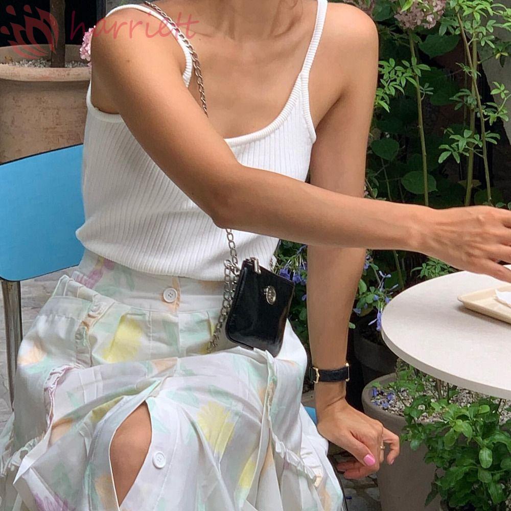 HARRIETT Túi Xách Da PU Đựng Thẻ / Son Môi Thiết Kế Nhỏ Nhắn Thời Trang Xinh Xắn Cho Nữ