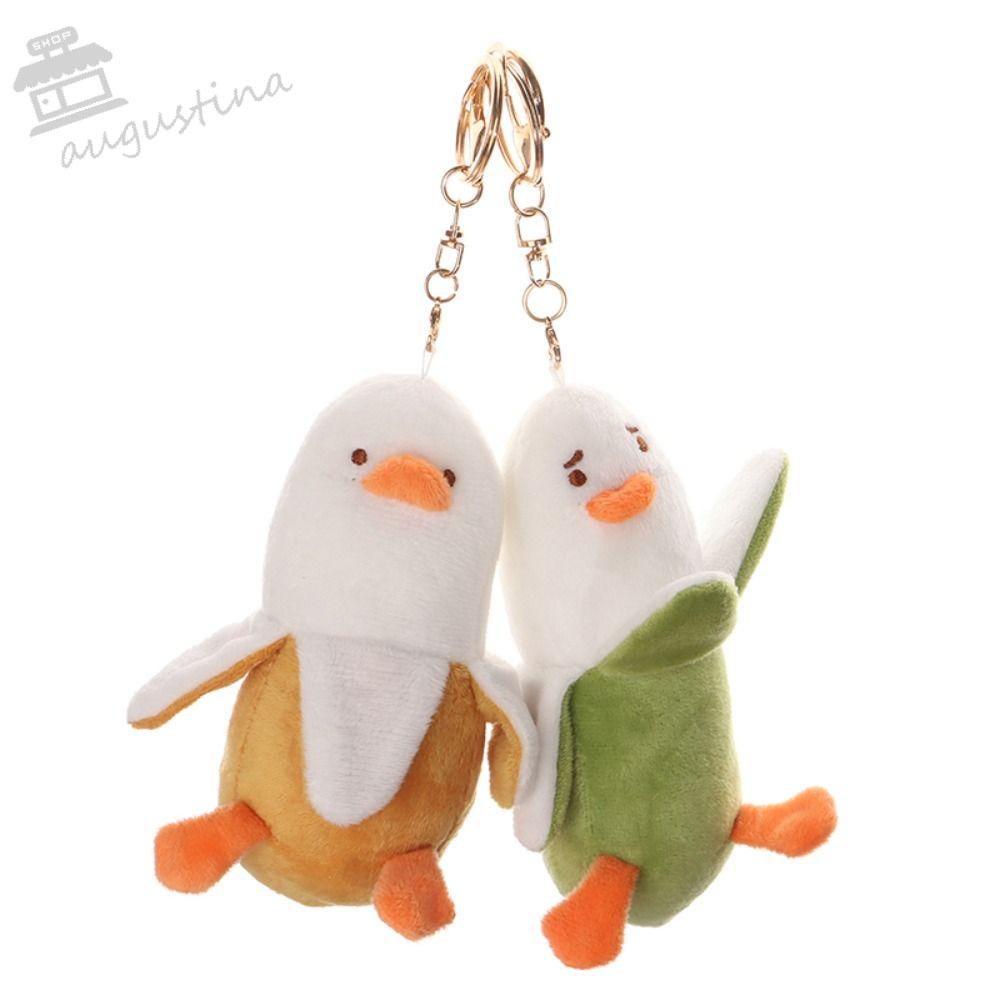 AUGUSTINA Móc Khóa Vịt Nhồi Bông Mềm Mại Trang Trí Ba Lô
