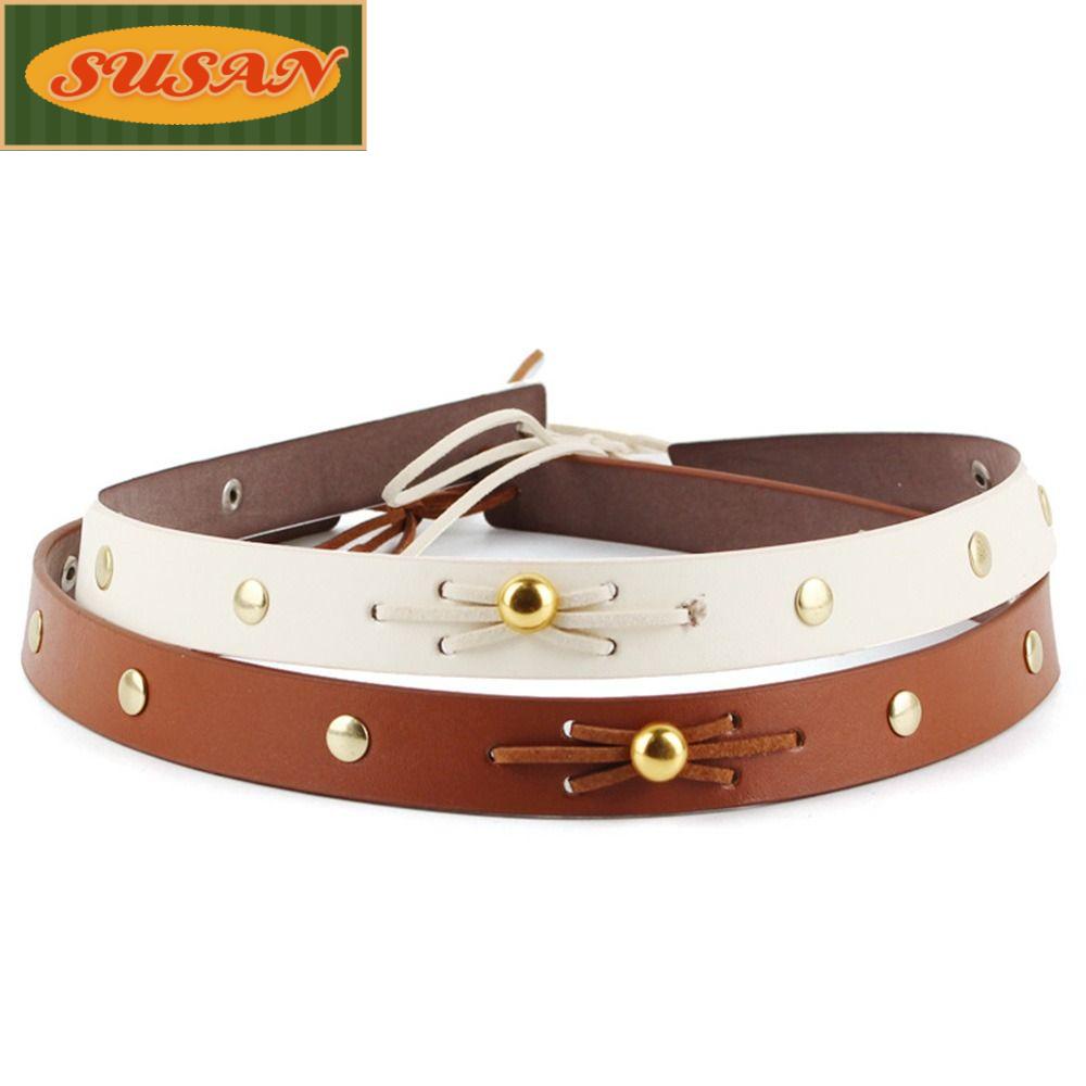 SUSANS Dây Thắt Lưng Da PU Có Thể Điều Chỉnh Thời Trang Cho Nam