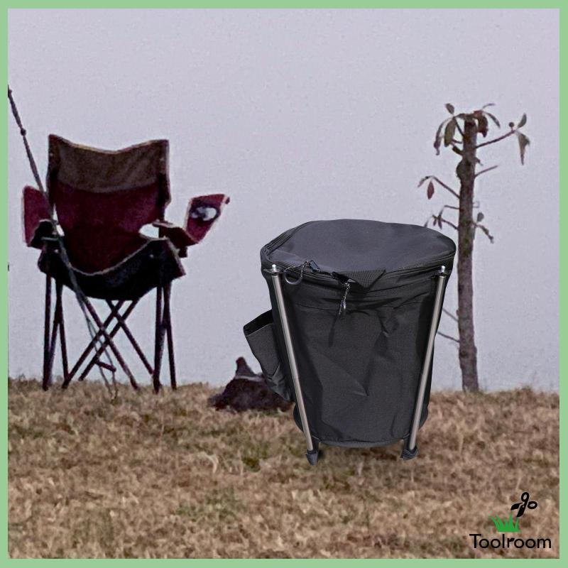 Túi Đựng Rác 20L Có Nắp Khóa Kéo Có Thể Gấp Gọn Tiện Dụng Mang Theo Du Lịch / Cắm Trại