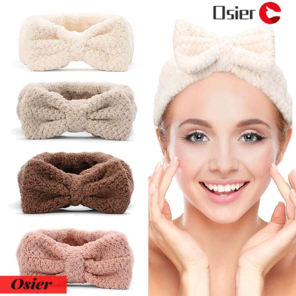 OSIER1 Băng Đô Cài Tóc Co Giãn Phối Lông Thời Trang Cho Nữ