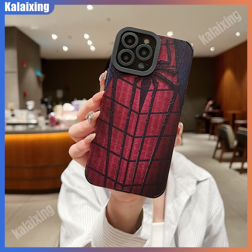 Ốp Điện Thoại Da Mềm In Hình Spiderman Cho iPhone 14 Plus 13 Pro Max 12 Pro Max 11 Xs Max XR 7 8 Plus