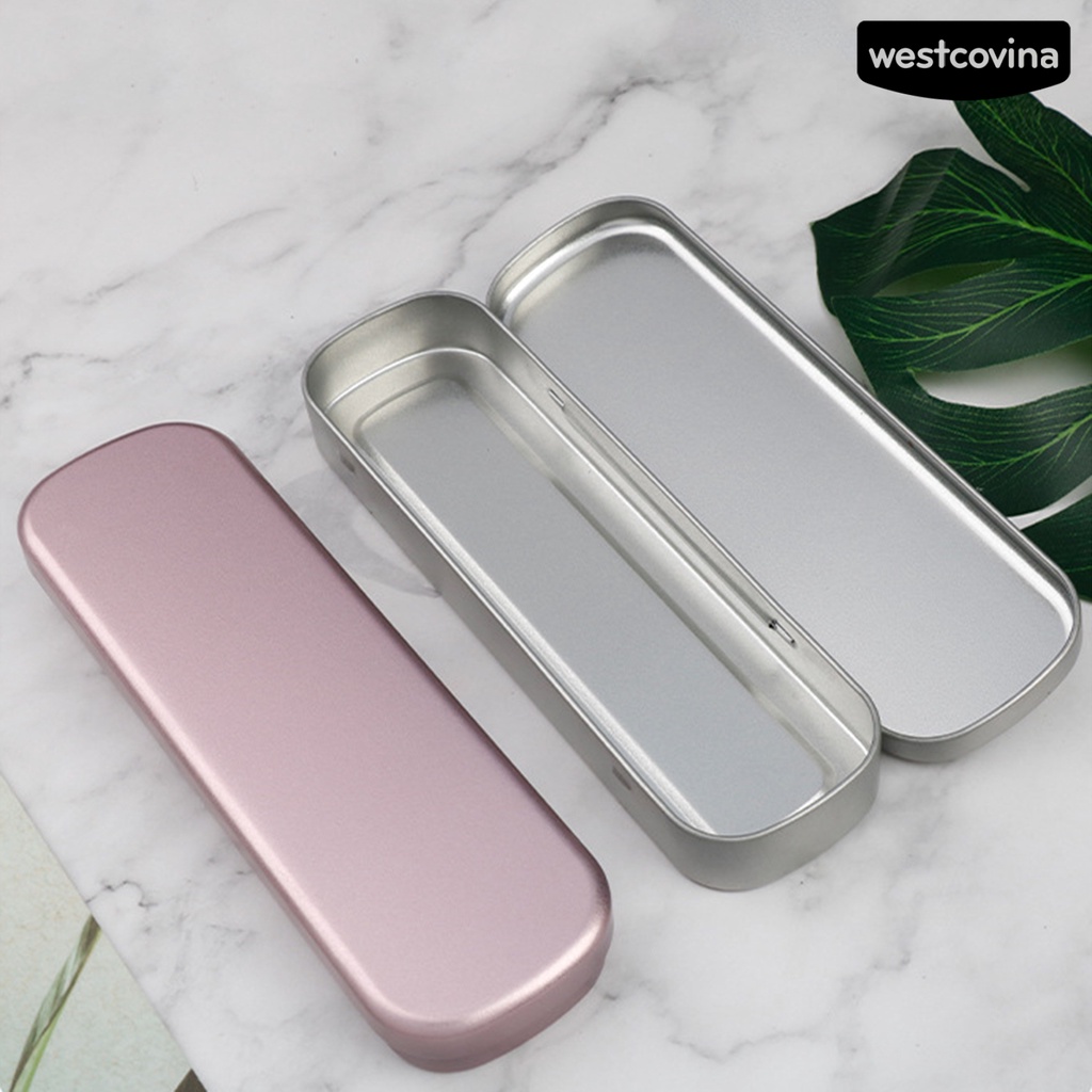 [WSTN]✎Hộp Đựng Cọ Trang Điểm Bằng Kim Loại Gọn Nhẹ