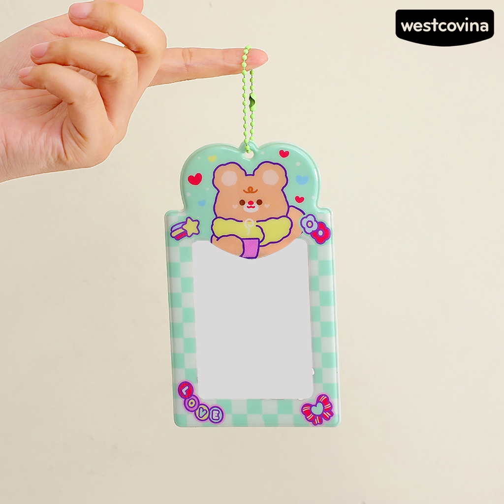 [WSTN]✎Móc Khóa Đựng Thẻ Bằng Nhựa In Hình Idol Hoạt Hình Dễ Thương Cho Nữ