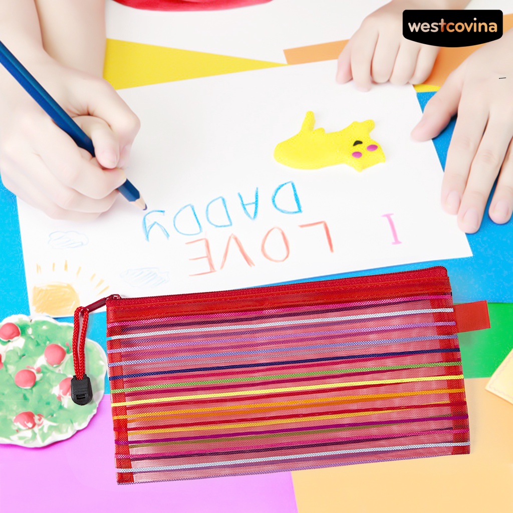 [WSTN]✎Set 2 Túi Lưới Đựng Bút Đa Năng Tiện Dụng Chất Lượng Cao