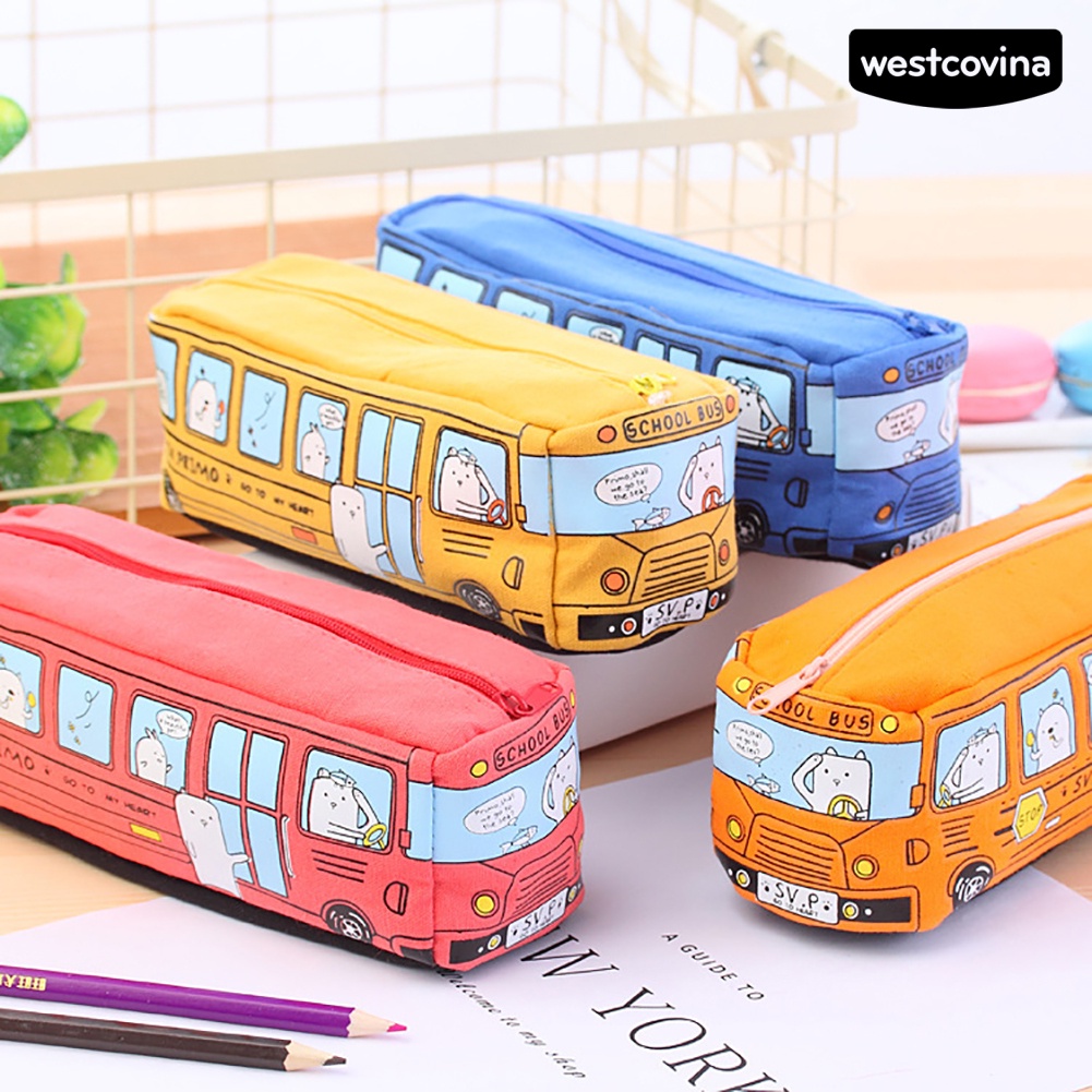 [WSTN] [WSTN]✎Túi Đựng Bút Hình Xe Buýt Thời Trang