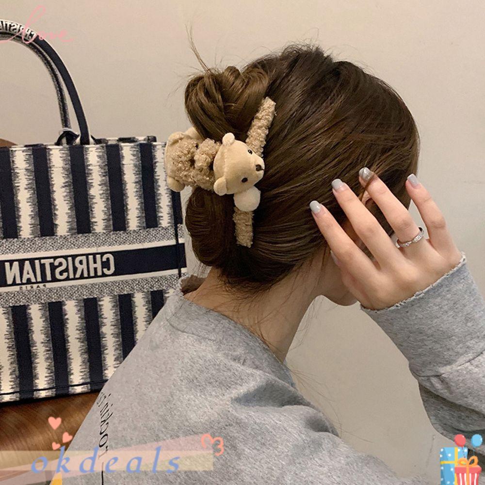 OKDEALS Kẹp Tóc Hình Cá Mập / Gấu Đáng Yêu Thanh Lịch