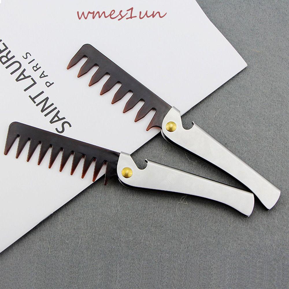 WMES15H Lược Chải Tóc Răng Thưa Bằng Thép Không Gỉ Có Tay Cầm Tiện Dụng Cho Salon