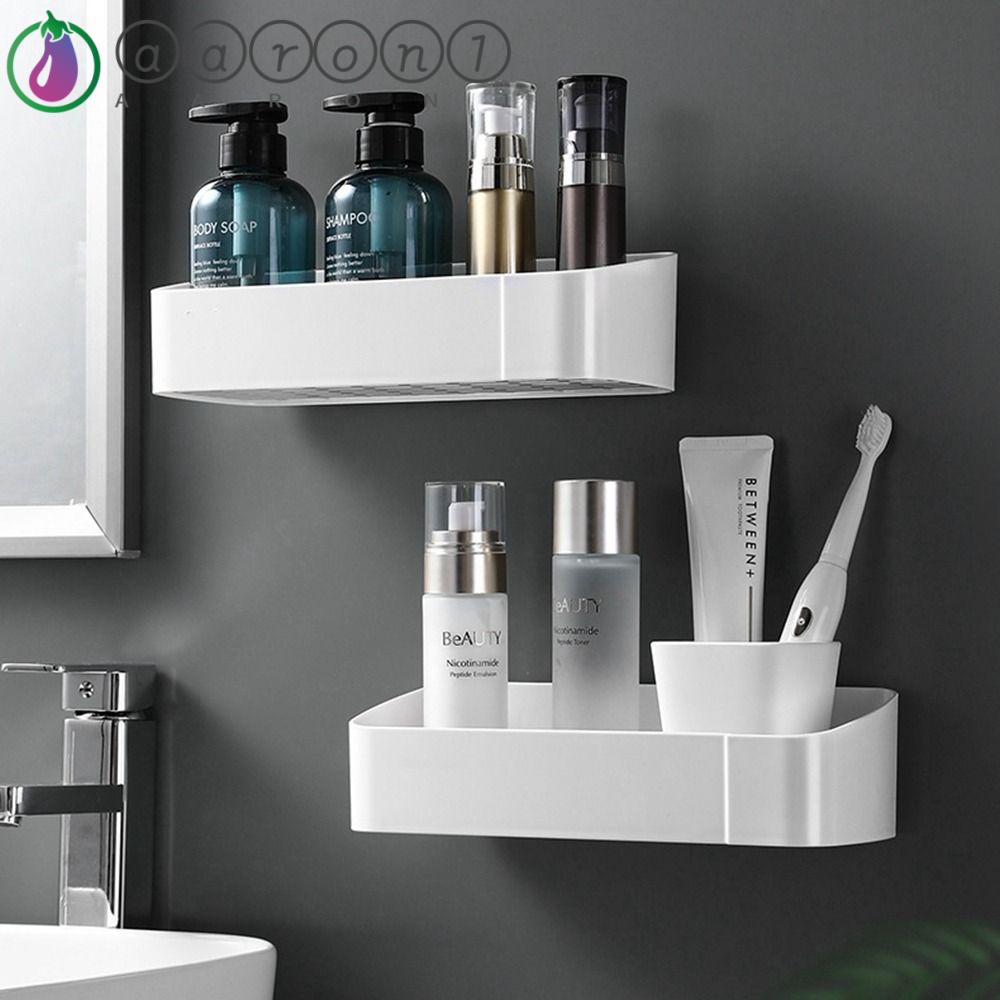 AARON1 Kệ Nhựa Hình Tam Giác Gắn Góc Tường Tiết Kiệm Không Gian Đựng Dầu Gội Đầu Cho Nhà Tắm