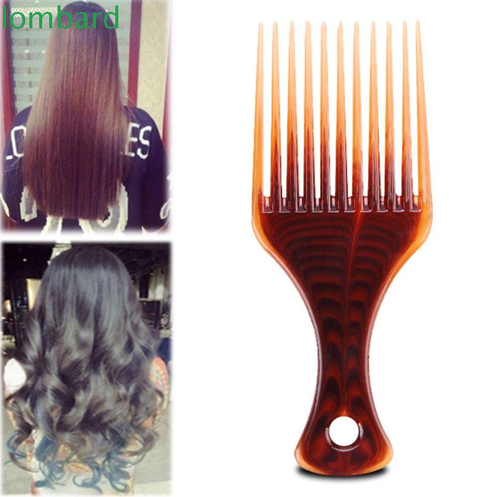 LOMBARD Lược Nhựa Tạo Kiểu Tóc Afro Chống Trượt Chuyên Nghiệp