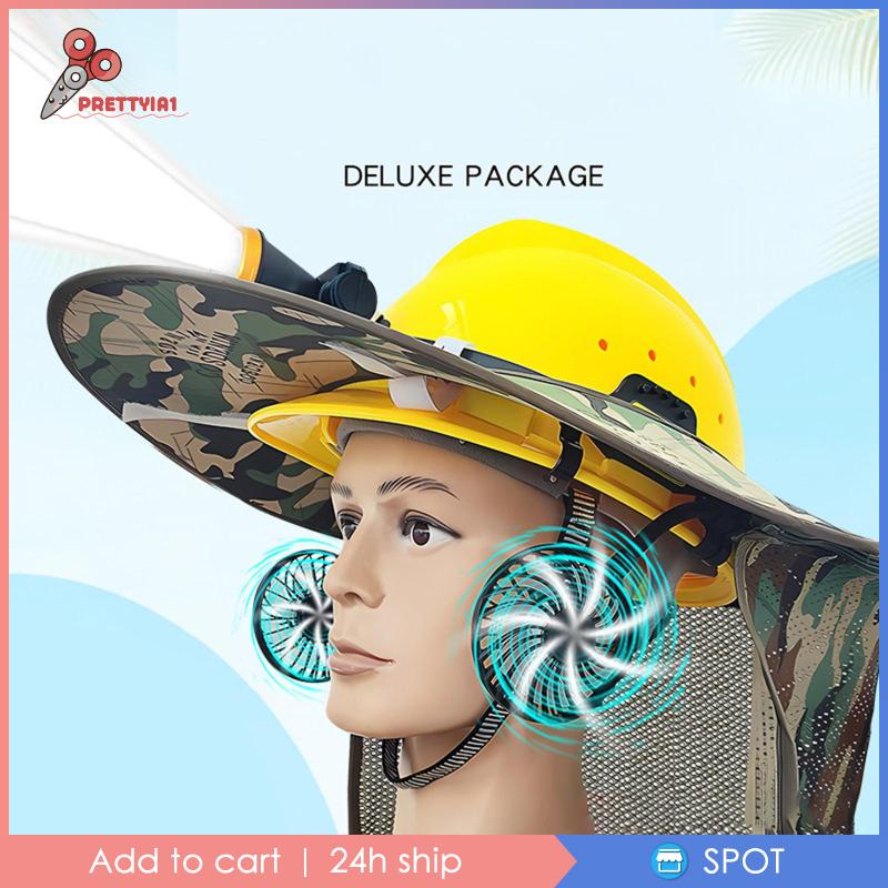 Quạt Làm Mát Mũ Bảo Hiểm Cứng Cáp Chuyển Đổi Gió Mạnh Đa Năng Dễ Lắp Đặt Có Quạt Và Đèn Ngủ An Toàn