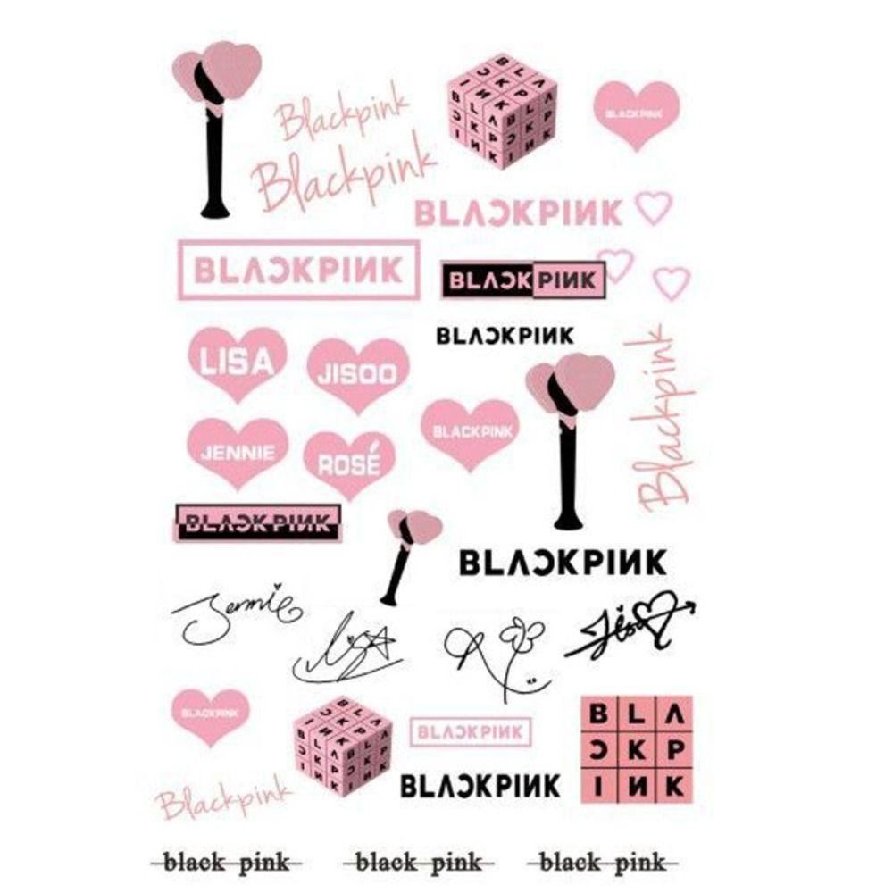 BERNARDO Miếng Dán Hình Xăm Tạm Thời Blackpink JISOO Chống Nước Dễ Dàng Trong Suốt
